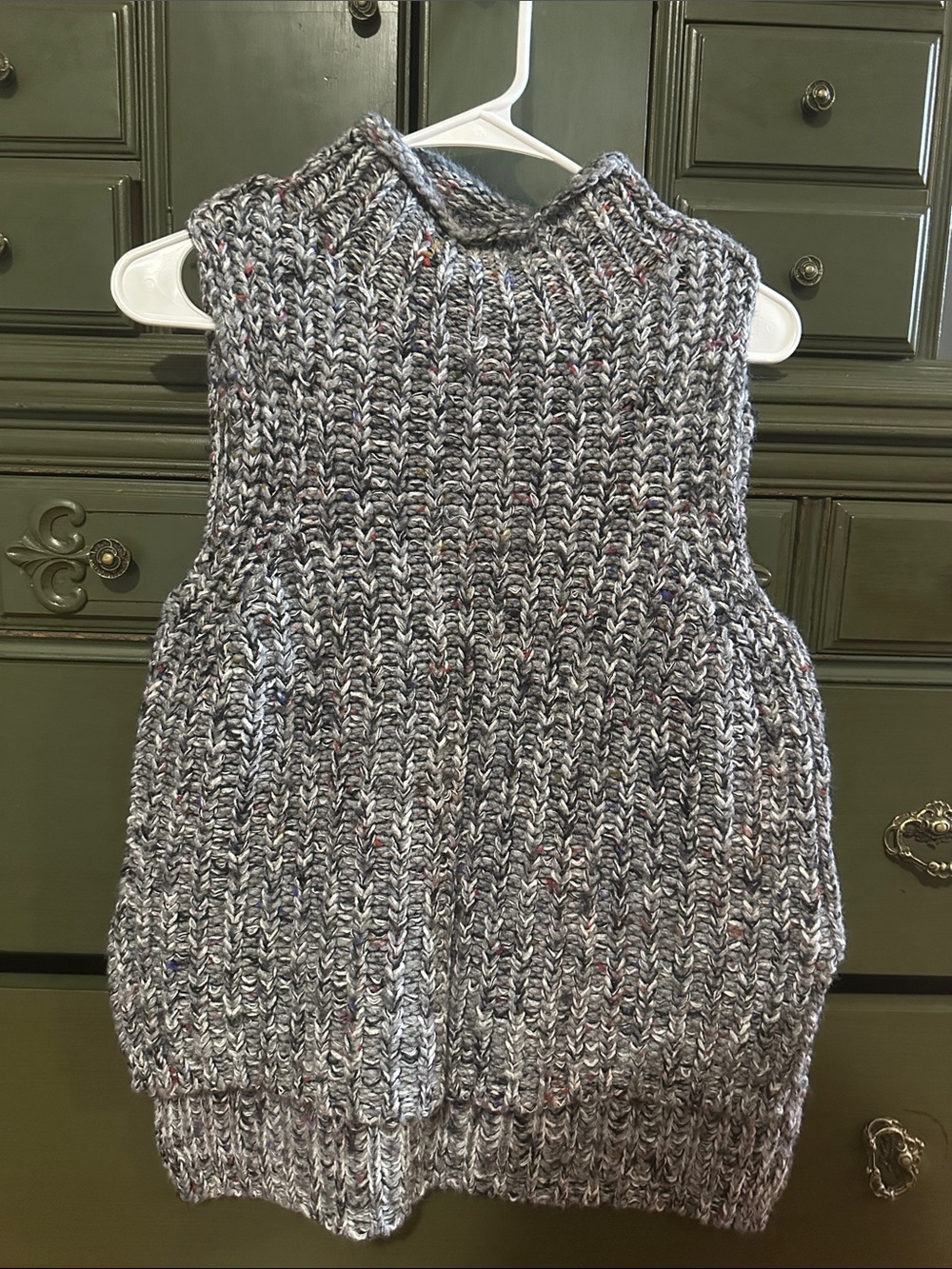 Moth multi-color & Gray Knit sleeveless Sweater